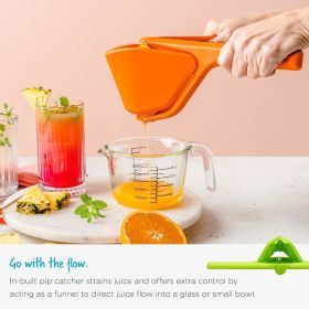 Manual Juicer Folding Lemon Juicer Easy to squeeze manual juicer Fruit Kitchen Gadgets (Color: ORANGE)